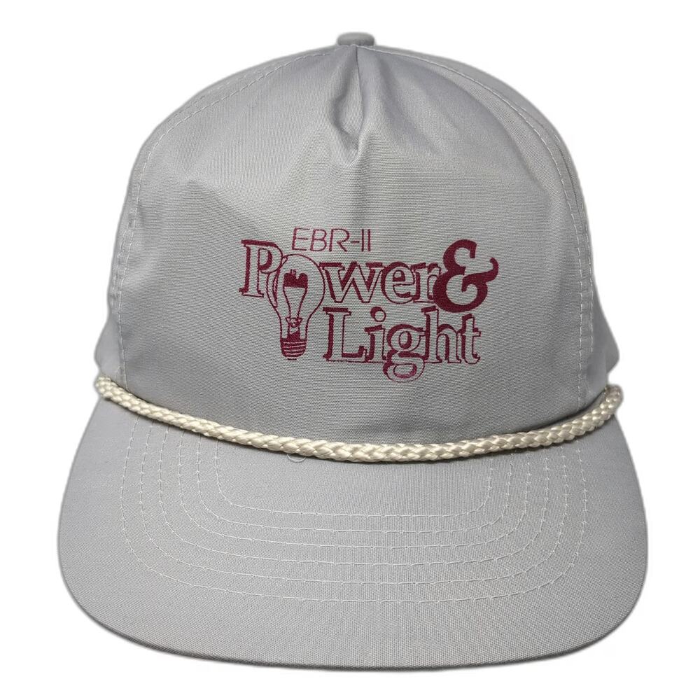 K-Products 5 Panel Gray One Size EBR-II Power & Light Rope Slideback Hat
